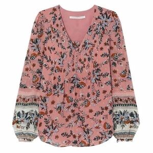 Veronica Beard Pink Floral Blouse Size 0